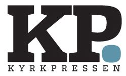 Logo för Kyrkpressen i form av stora bokstäver KP.